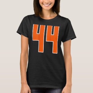 Camiseta Bloco Esportivo Laranja Impressão Número 44 Para E