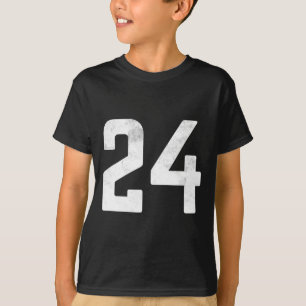 Camiseta Bloco Esportivo Número 24 Para Futebol Baseball Ba