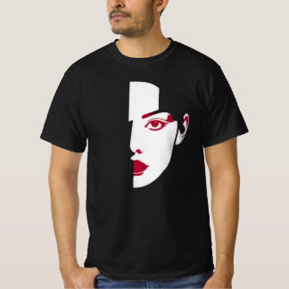 Camiseta Bloco Retrato de Mulher - Design de Arte Moderna