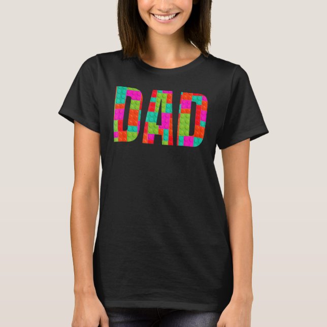 Camiseta Blocos componentes do Construtor de Tijolos Pai do (Frente)