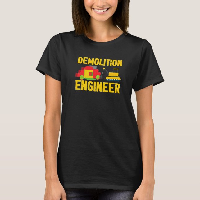 Camiseta Blocos componentes do Construtor Mestre do Engenhe (Frente)