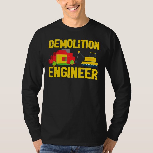 Camiseta Blocos componentes do Construtor Mestre do Engenhe (Frente)