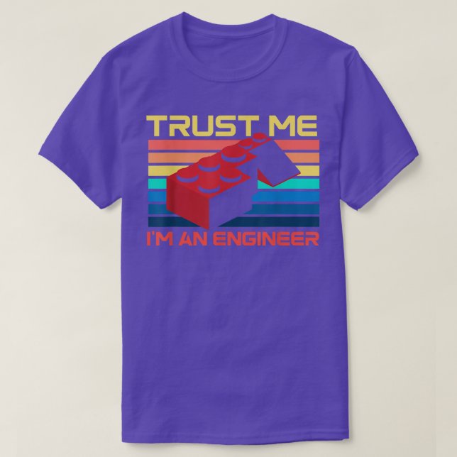 Camiseta Blocos componentes do Engenheiro Master Builder Bl (Frente do Design)