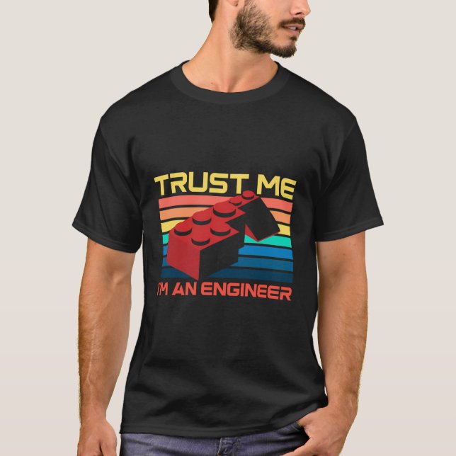 Camiseta Blocos componentes do Engenheiro Master Builder Bl (Frente)