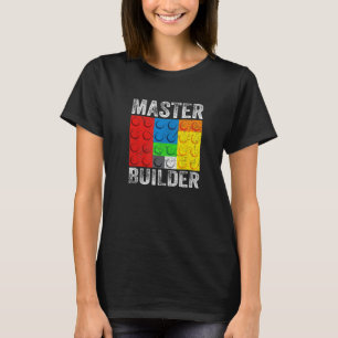 Camiseta Blocos componentes do Master Builder Brick Builds