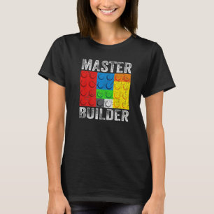 Camiseta Blocos componentes do Master Builder Brick Builds