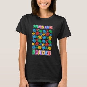 Camiseta Blocos componentes do Master Builder Brick Builds