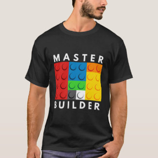 Camiseta Blocos componentes do Master Builder Brick Builds
