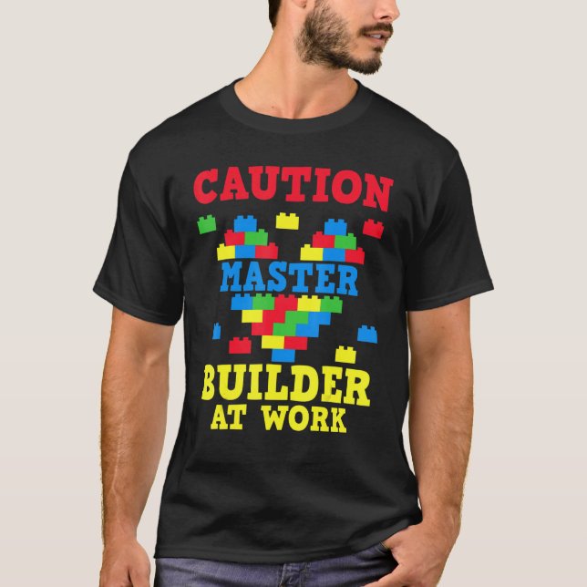 Camiseta Blocos componentes do Master Builder - Tijolos 4 (Frente)
