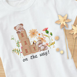 Camiseta Blocos de Bebê, Ursos e Flores Futuramae