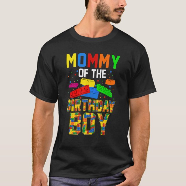 Camiseta Blocos de Construção Correspondendo à Família da M (Frente)
