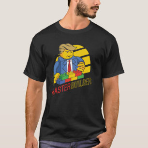 Camiseta Blocos de Construção do Construtor Mestre Homens