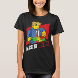 Camiseta Blocos de Construção do Construtor Mestre Homens M