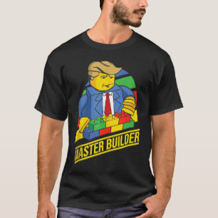 Camiseta Blocos de Construção do Construtor Mestre Homens M