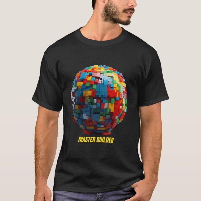 Camiseta Blocos de Construção do Mestre Construtor (Frente)