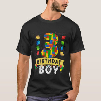 Camiseta Blocos de Construção para Crianças de 3 Anos Mestr