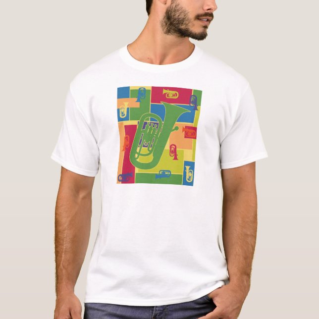 Camiseta Blocos de Cores de Eufônio (Frente)