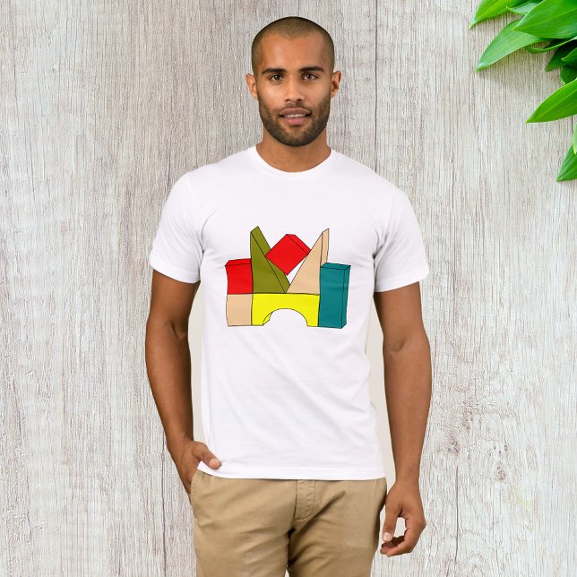 Camiseta Blocos de Edifício Mens T-Shirt (Criador carregado)