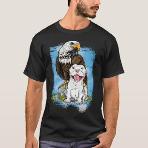 Camiseta Blocos de Pit Americanos e Águia Baleada