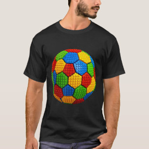 Camiseta Blocos de Tijolo de Construção Fã de Futebol Const