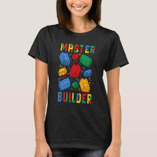 Camiseta Blocos do Construtor de Brick do Master Builder