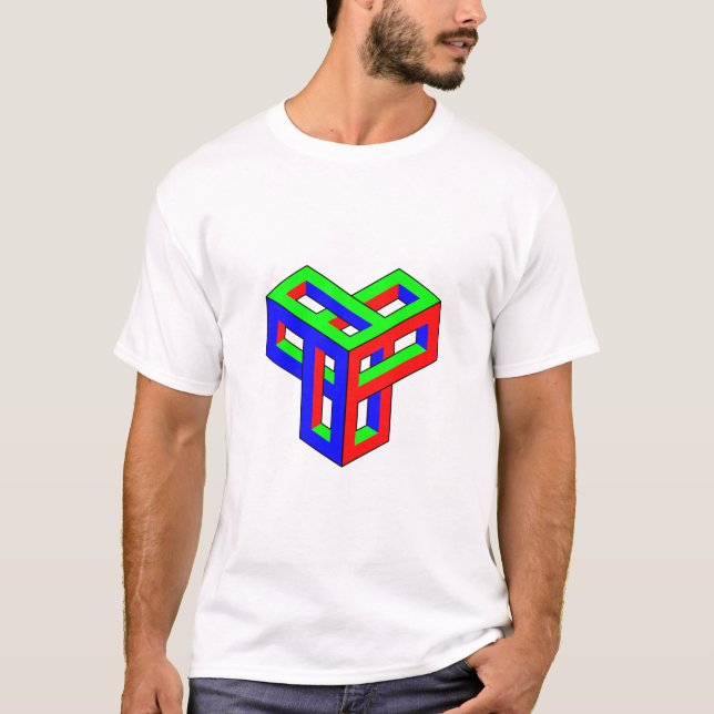 Camiseta Blocos do RGB da ilusão óptica (Frente)