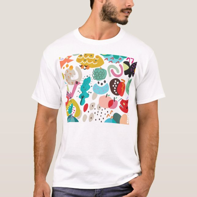 Camiseta Blocos Geométricos de Arte Pop (Frente)
