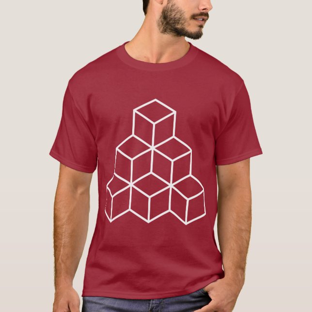 Camiseta Blocos Geométricos - Preto (Frente)