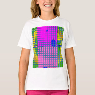 Camiseta Blocos Rosa Modernos