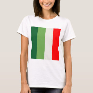 Camiseta Blocos Verticais de Cor Verde, Branco Estrela e Ve