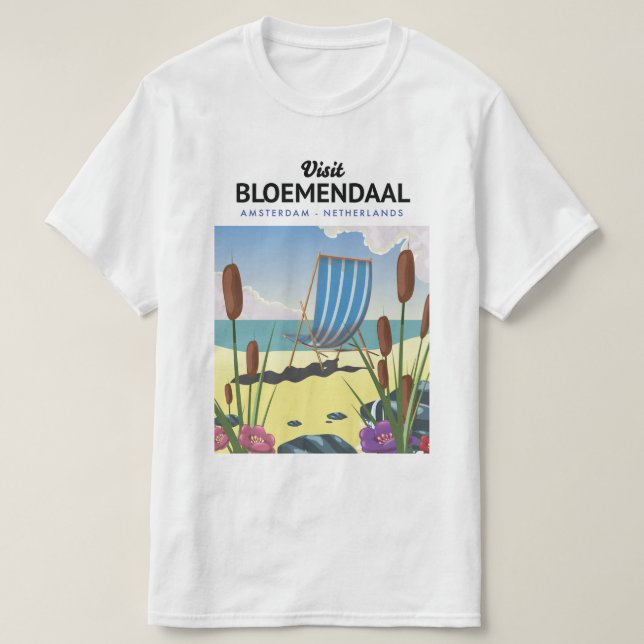 Camiseta Bloemendaal Amsterdam Poster de viagens (Frente do Design)
