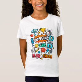 Camiseta Blogging Graphic T-Shirt – Fun & Playful Design