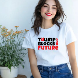 Camiseta Blogueiro anti-trump feminista slogan vermelho neg