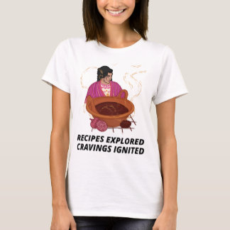 Camiseta Blogueiros comidas receitas criam anseios