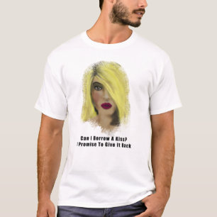 Camiseta Blona Bombshell Mulher empresta Um Beijo