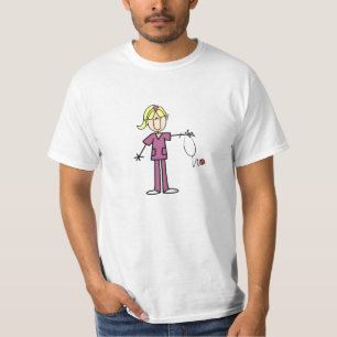 Camiseta "Blond Female Stick" Figura T-shirts de Enfermeira