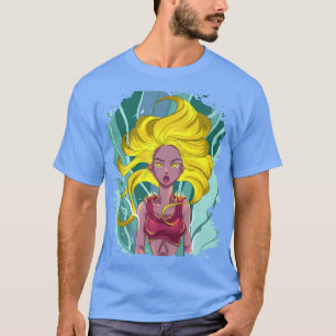Camiseta Blonde Anime Girl Japanese Otaku Kawaii Clothes An