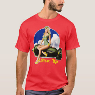 Camiseta Blonde Bombshell Pin Up Rockabilly design 1