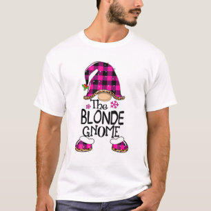 Camiseta Blonde Gnomo Buffalo Xadrez Matching Family Christ