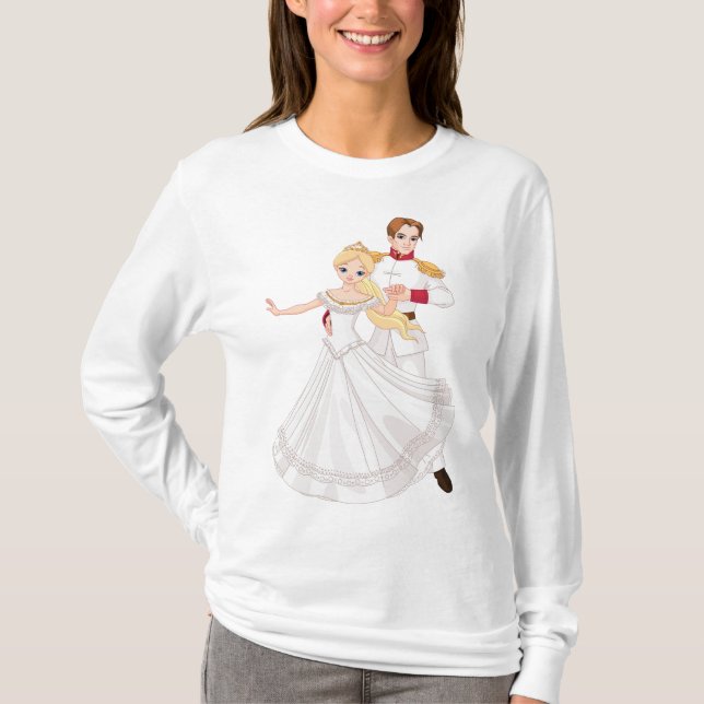 Camiseta Blonde Princess and Charming Prince Fairytale (Frente)