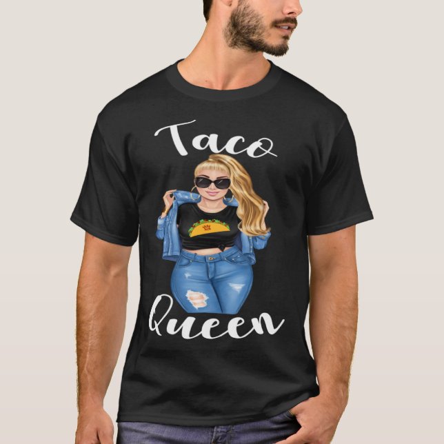 Camiseta Blonde Taco Queen Cinco De Mayo 5  Womens Women (Frente)