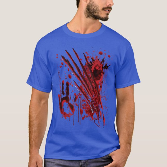 Camiseta Blood Bloody Splatter Halloween Blood Stained funn (Frente)