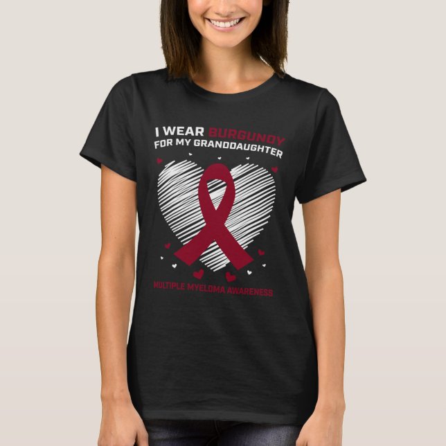 Camiseta Blood Cancer Gifts Granddaughter Multiple Myeloma  (Frente)