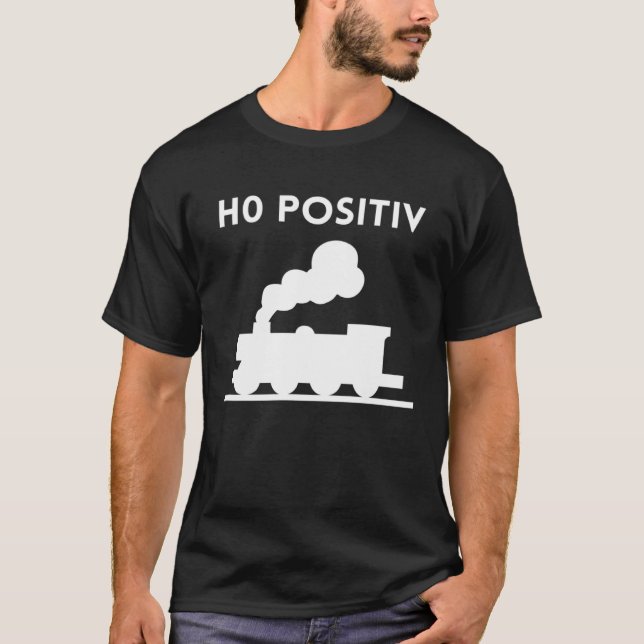 Camiseta Blood group H0 positive model railway model railwa (Frente)