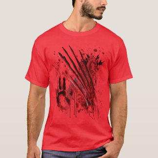 Camiseta Blood Splatter Bloody Halloween Zombie Red Hand vi