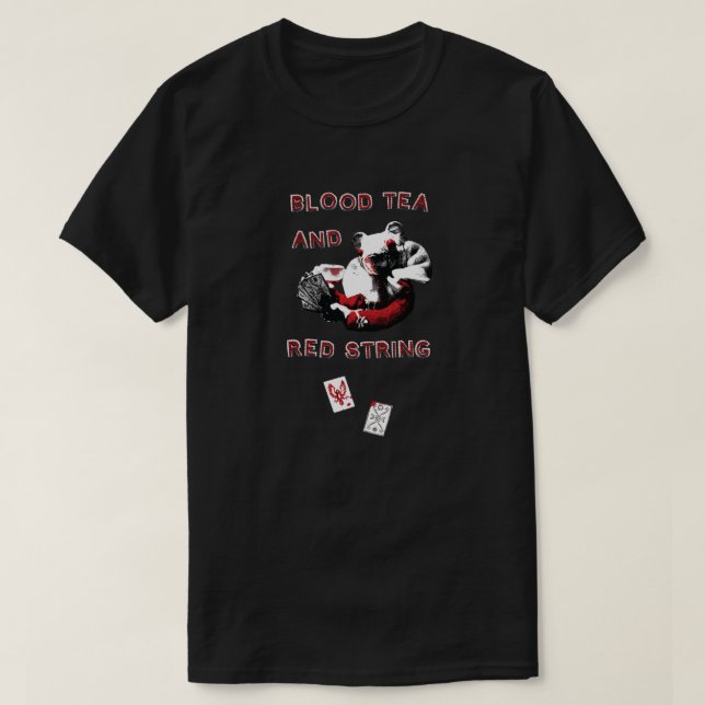 Camiseta Blood Tea & Red String - Smaller Design-ALL STYLES (Frente do Design)