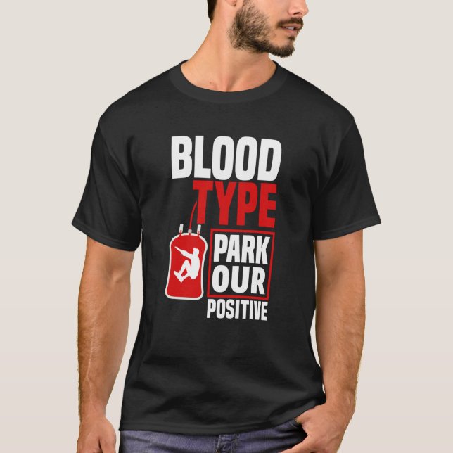 Camiseta Blood Type Parkour Positive Parkour (Frente)