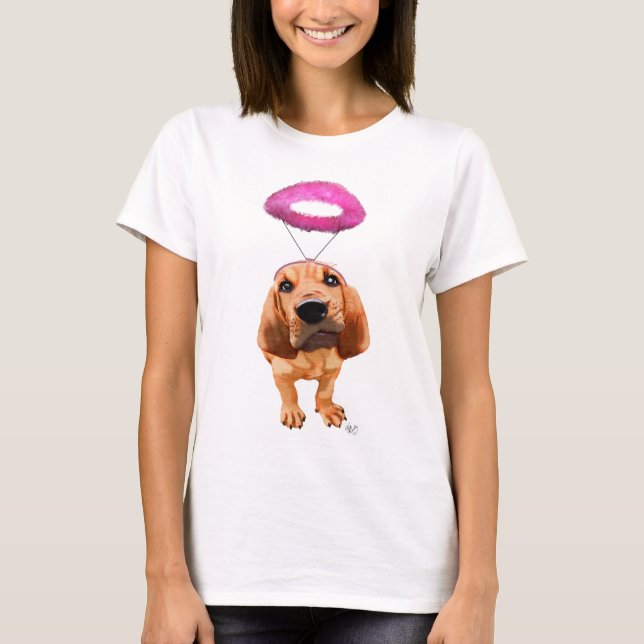 Camiseta Bloodhound Com Ângulo Rosa Ângico (Frente)