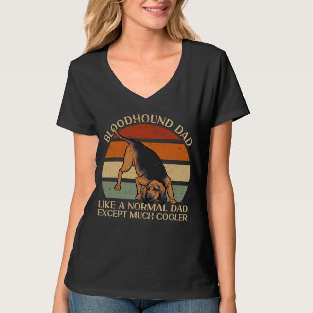 Camiseta Bloodhound Dad Dog Dad (Frente)