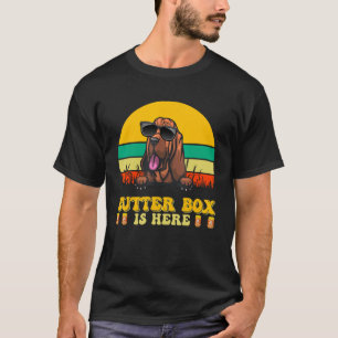 Camiseta Bloodhound Dog Butbox está aqui Dia dos Pais